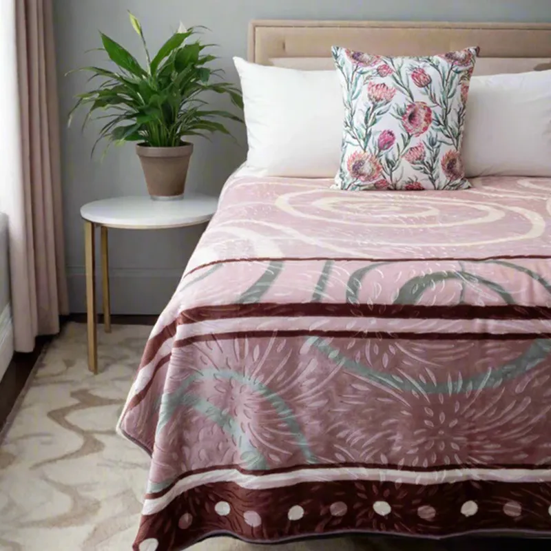 AMIGO FAUX MINK BLANKET - 1 PLY DOUBLE/QUEEN SIZE